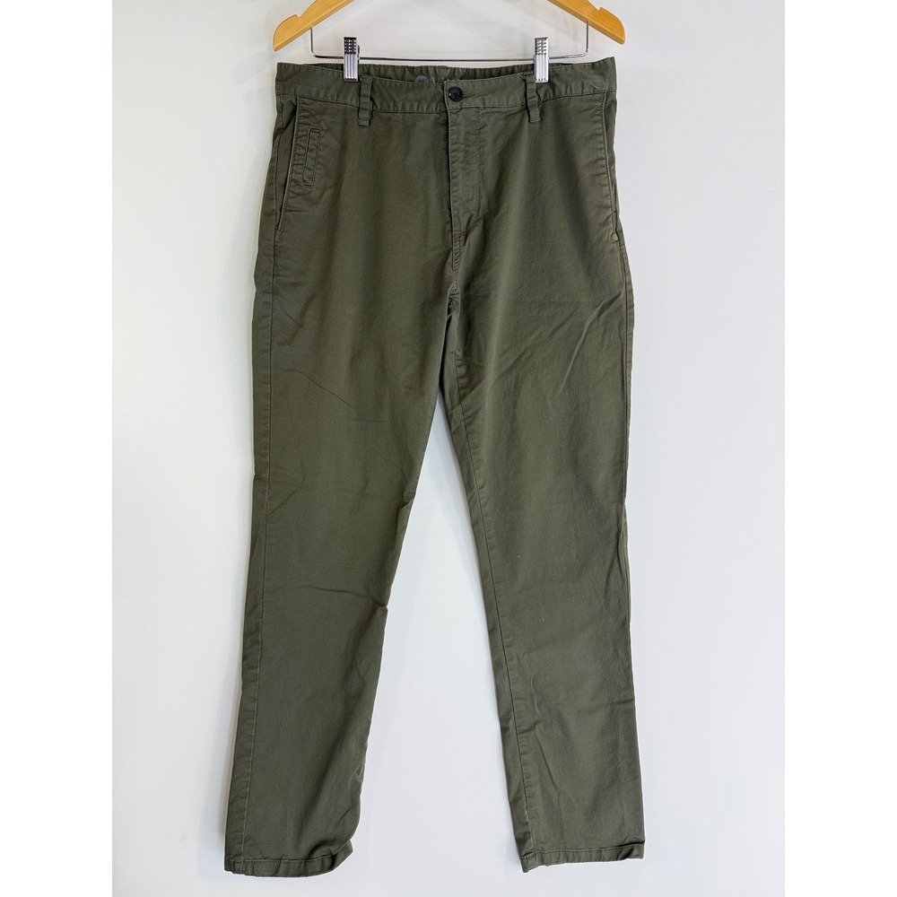 Vuori Collins Chino Pants Mens 33 Olive Green V433 Stretch Straight Leg